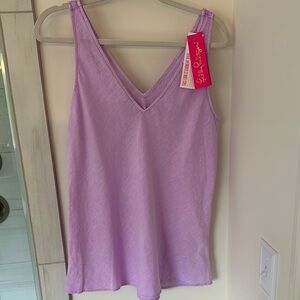 Purple V-Neck Women's Top